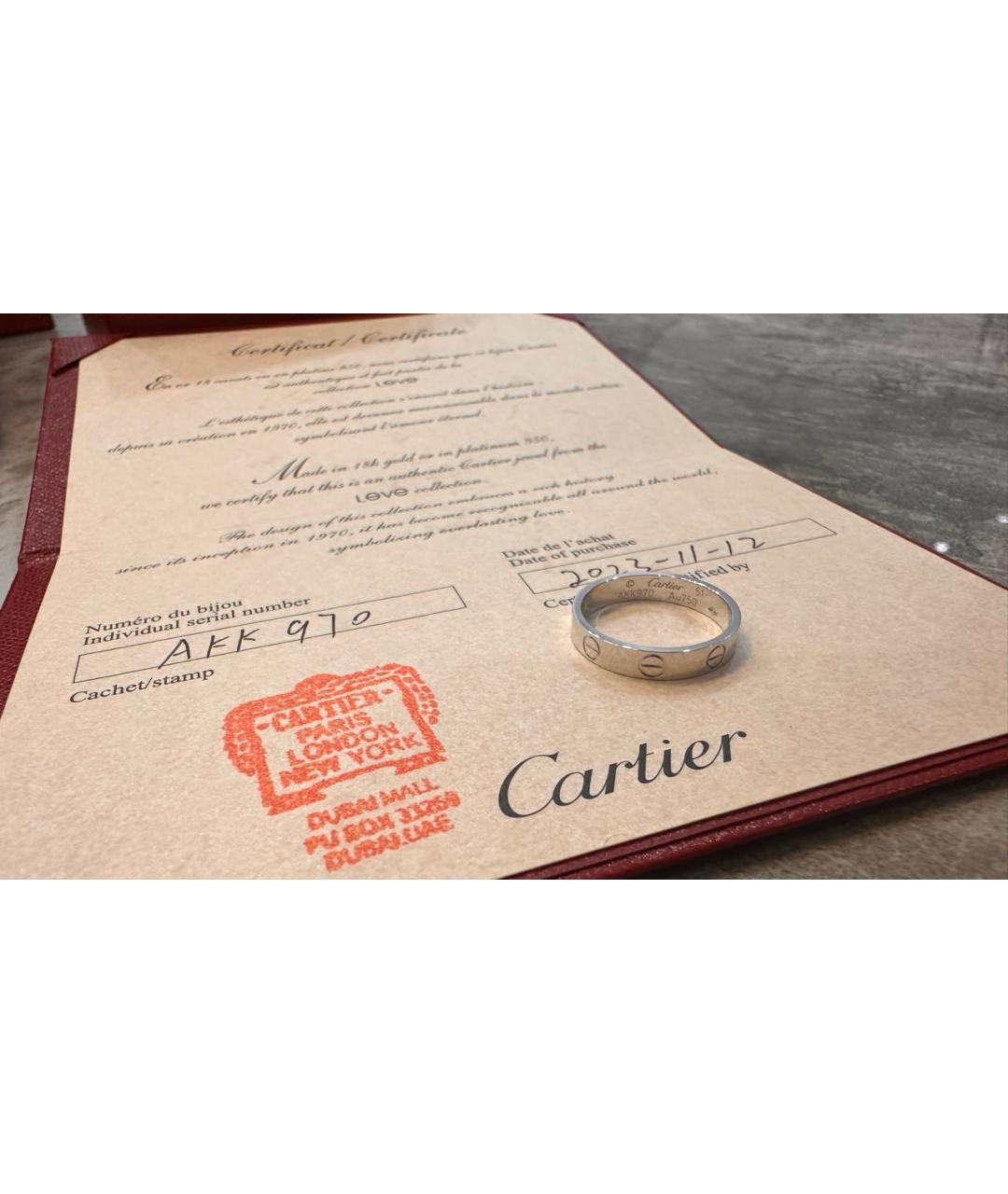 CARTIER Серебряное кольцо из белого золота, фото 4