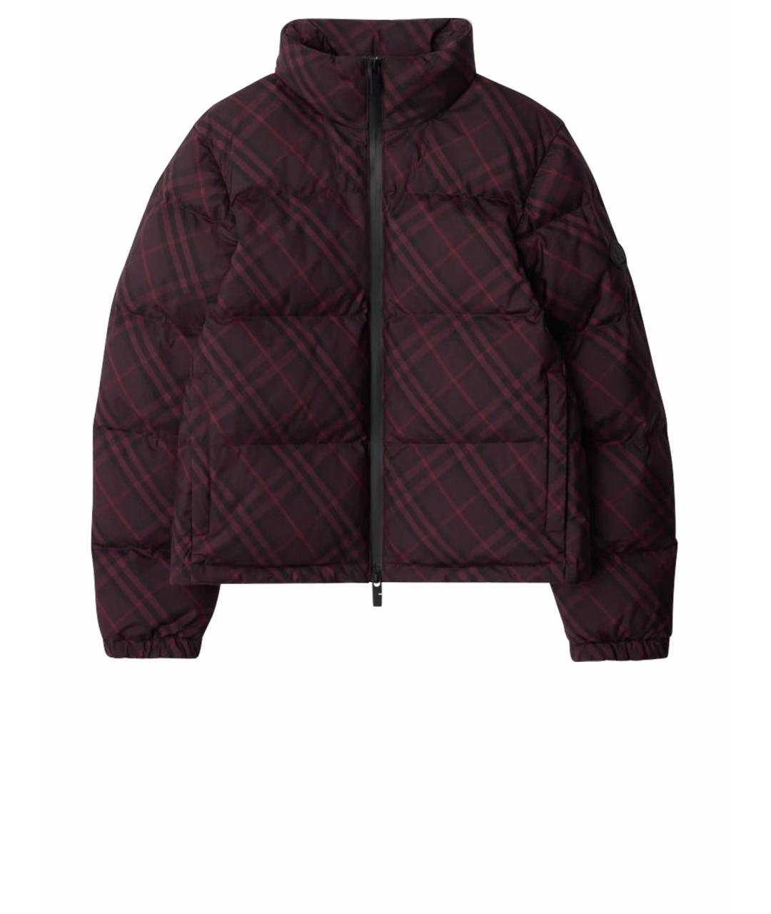 BURBERRY Бордовый полиэстеровый пуховик, фото 1
