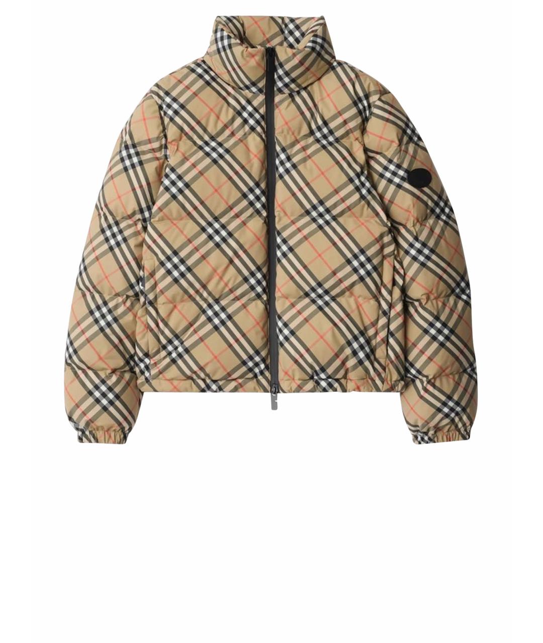 BURBERRY Бежевый полиэстеровый пуховик, фото 1