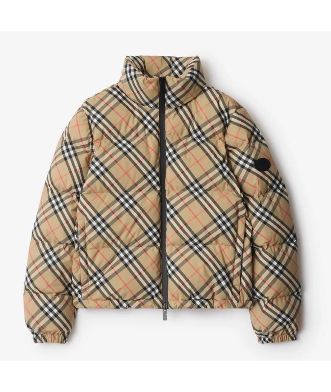 BURBERRY Бежевый полиэстеровый пуховик, фото 7