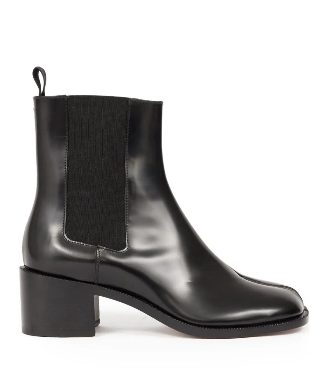 MAISON MARGIELA Черные кожаные ботинки, фото 1