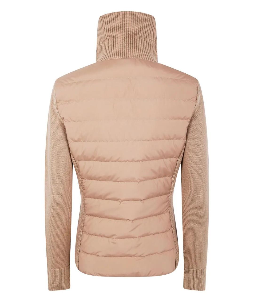 MONCLER Бежевая полиэстеровая куртка, фото 2