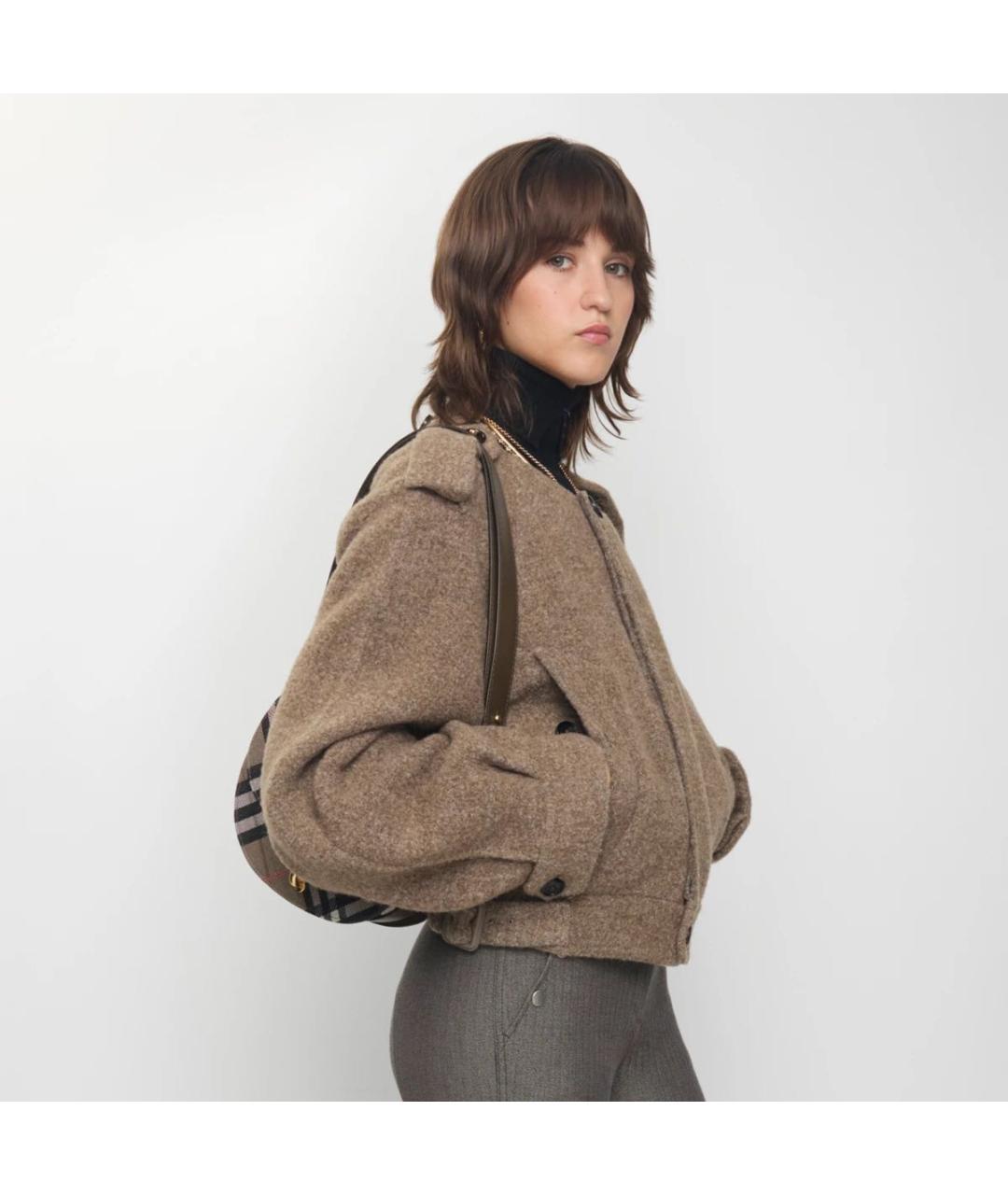 BURBERRY Коричневая шерстяная куртка, фото 5