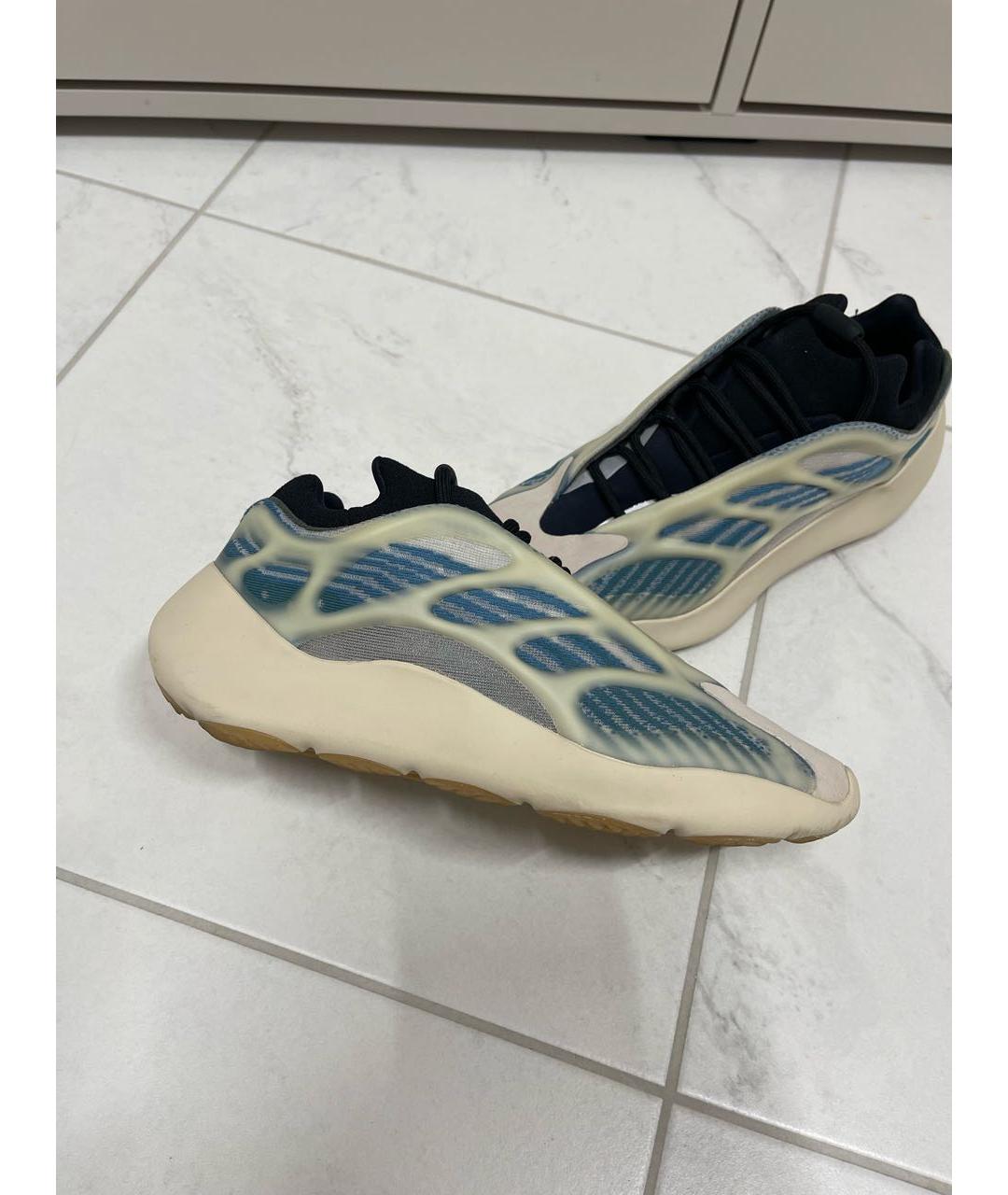 ADIDAS YEEZY Бирюзовые резиновые кроссовки, фото 6