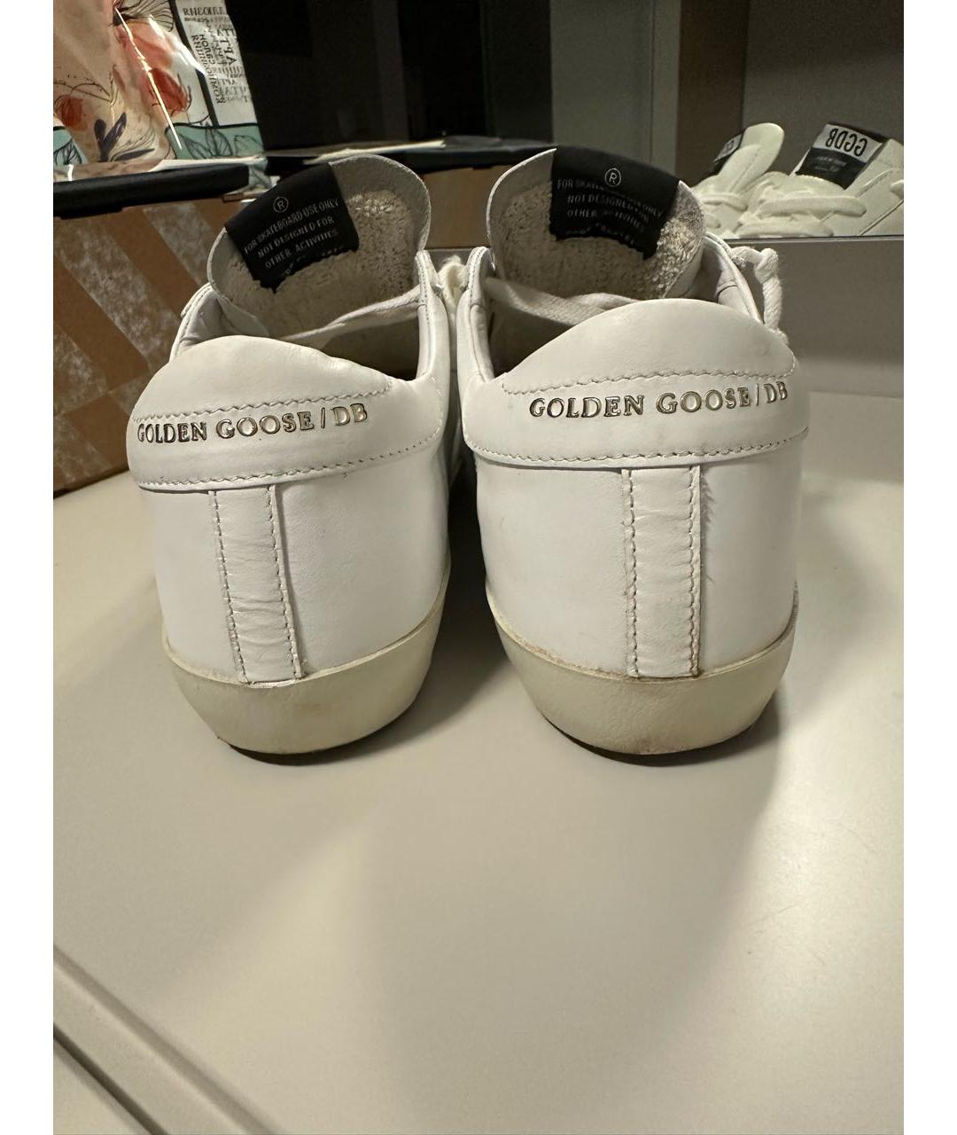 GOLDEN GOOSE DELUXE BRAND Белые кожаные кеды, фото 5
