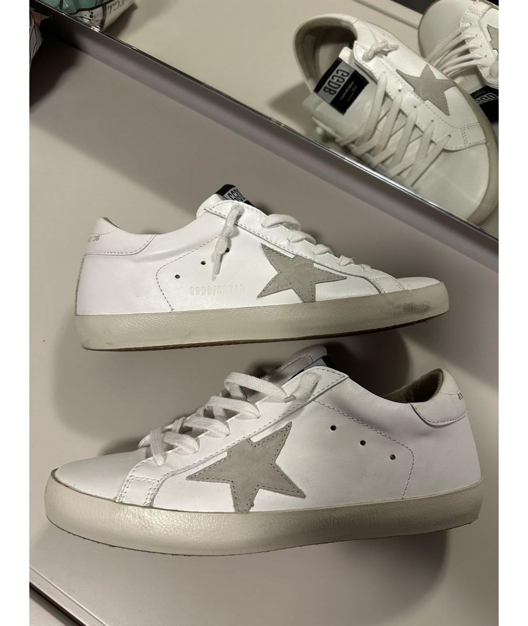 GOLDEN GOOSE DELUXE BRAND Белые кожаные кеды, фото 3