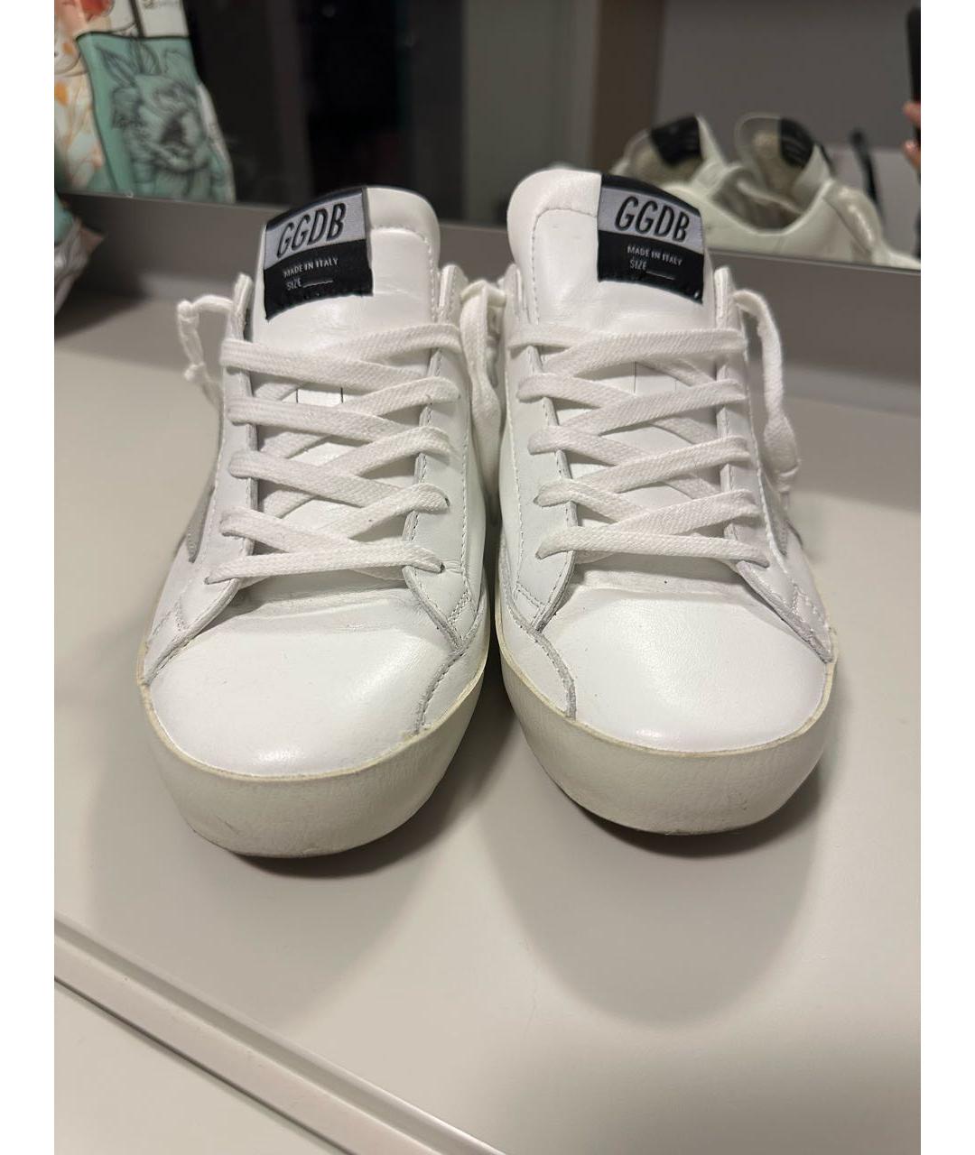 GOLDEN GOOSE DELUXE BRAND Белые кожаные кеды, фото 4