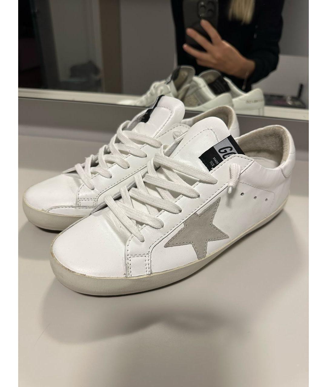 GOLDEN GOOSE DELUXE BRAND Белые кожаные кеды, фото 2
