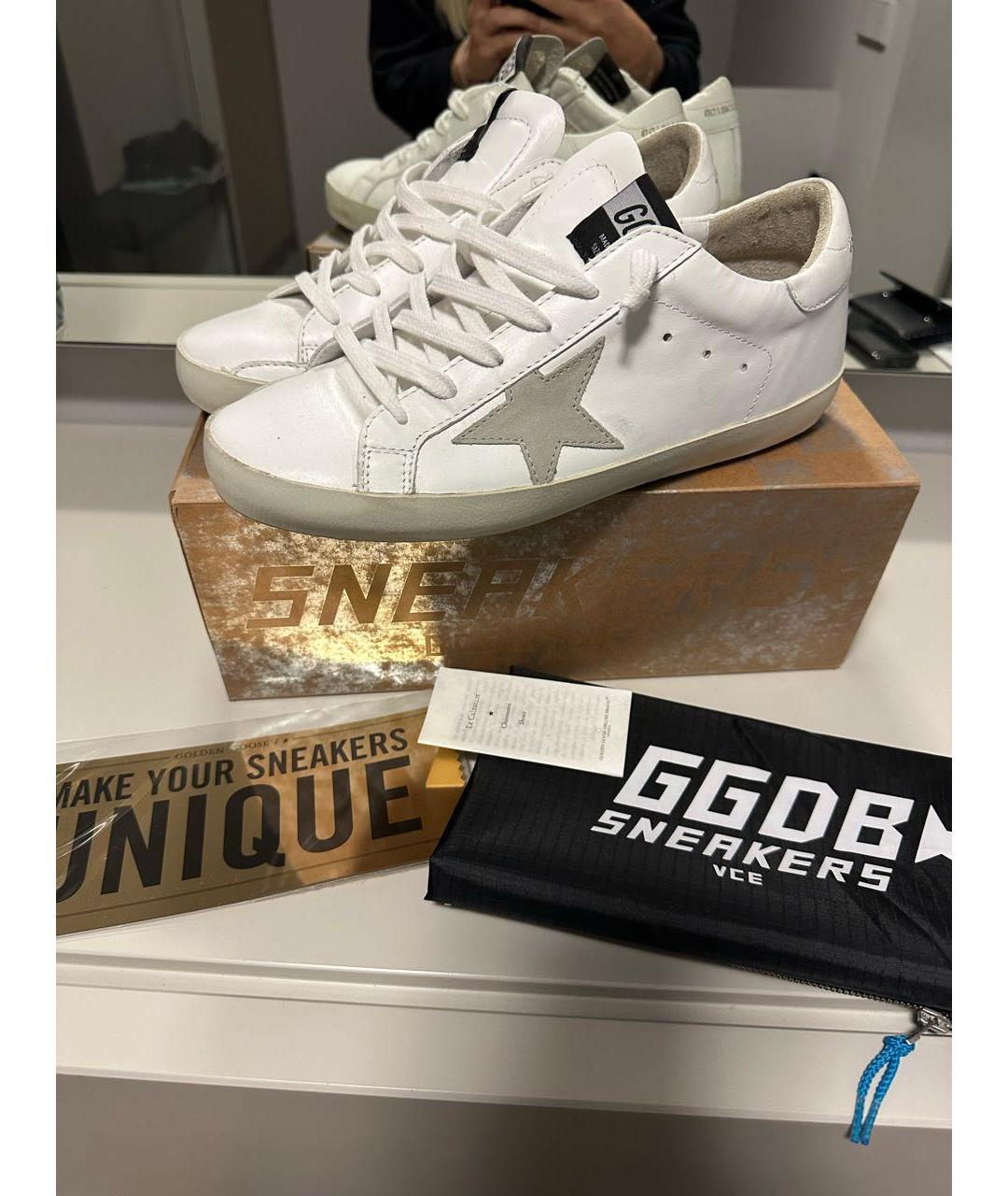 GOLDEN GOOSE DELUXE BRAND Белые кожаные кеды, фото 8