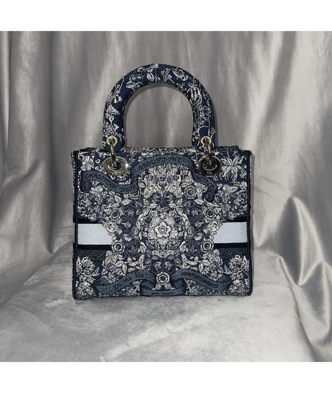 CHRISTIAN DIOR Синяя деним сумка с короткими ручками, фото 3