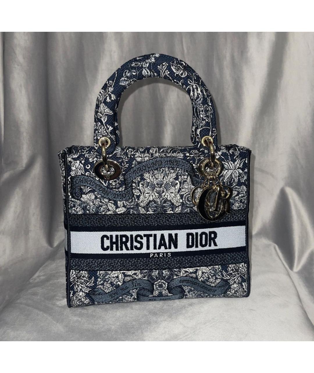 CHRISTIAN DIOR Синяя деним сумка с короткими ручками, фото 6