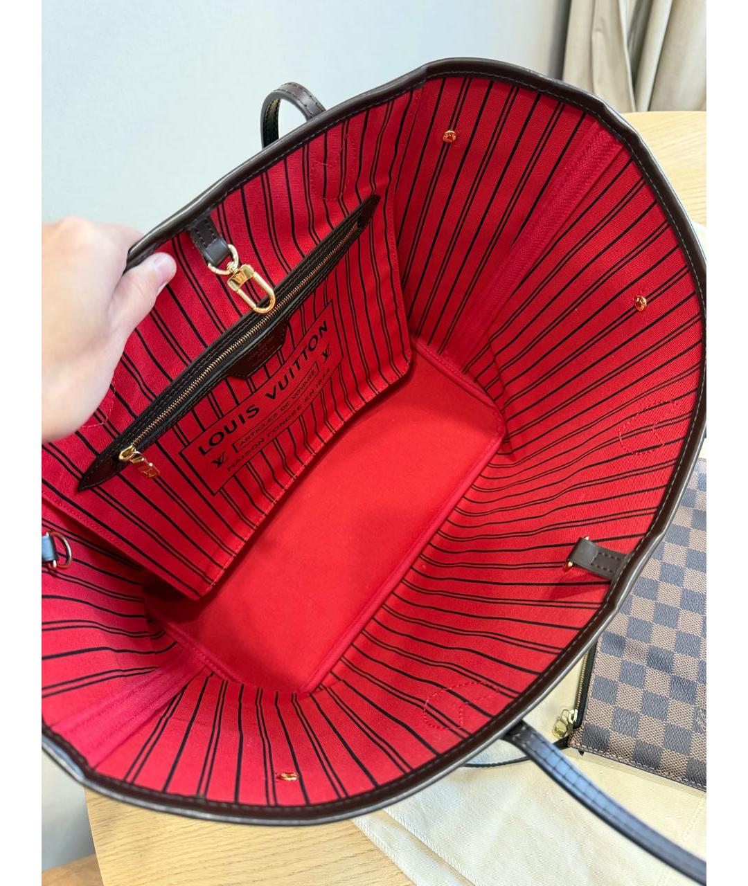 LOUIS VUITTON Коричневая сумка тоут, фото 6