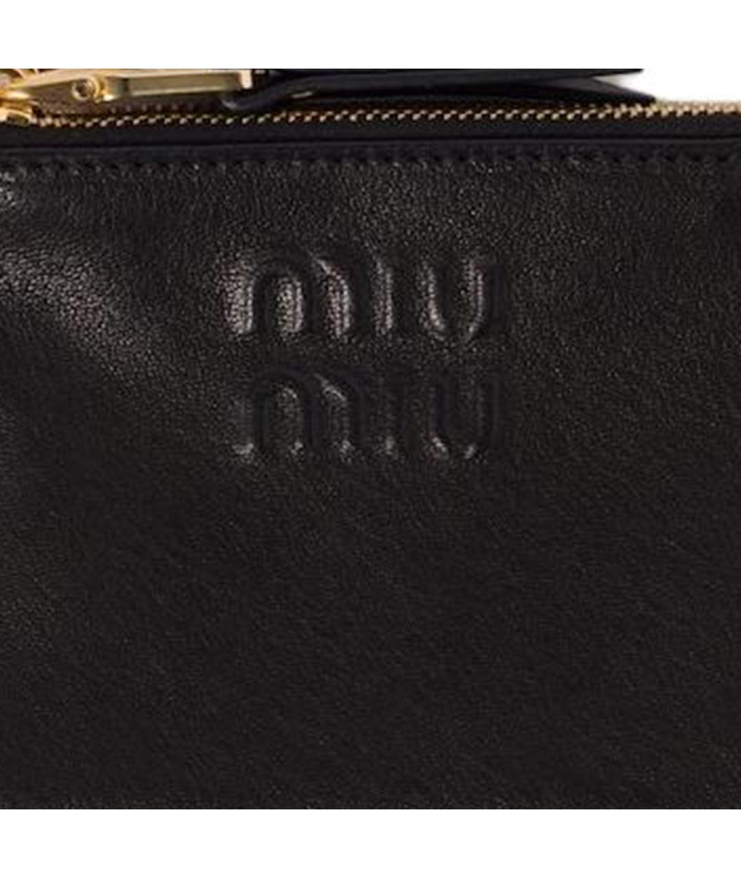 MIU MIU Черный кожаный кошелек, фото 5