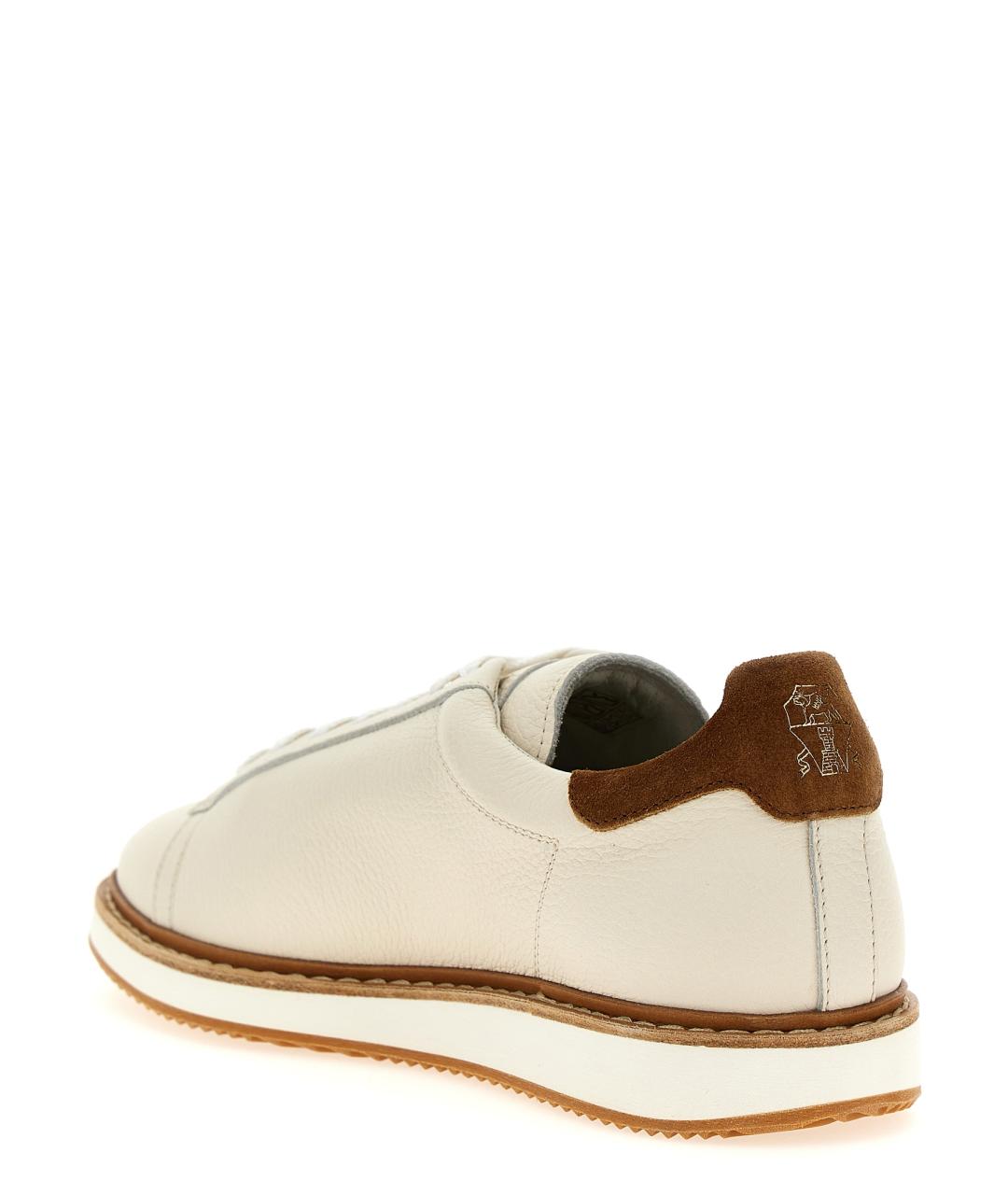 BRUNELLO CUCINELLI Бежевые низкие кроссовки / кеды, фото 2