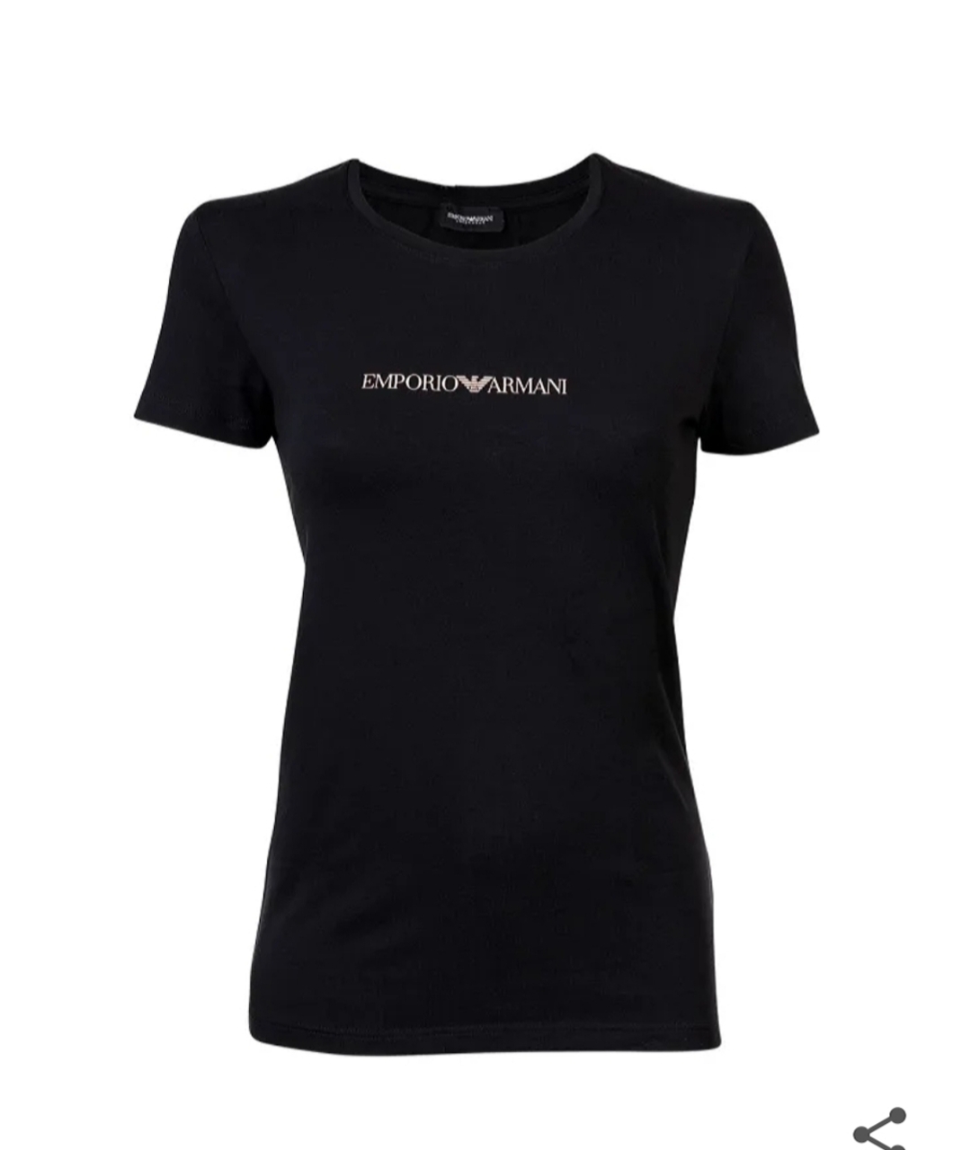 EMPORIO ARMANI Черная хлопковая футболка, фото 7