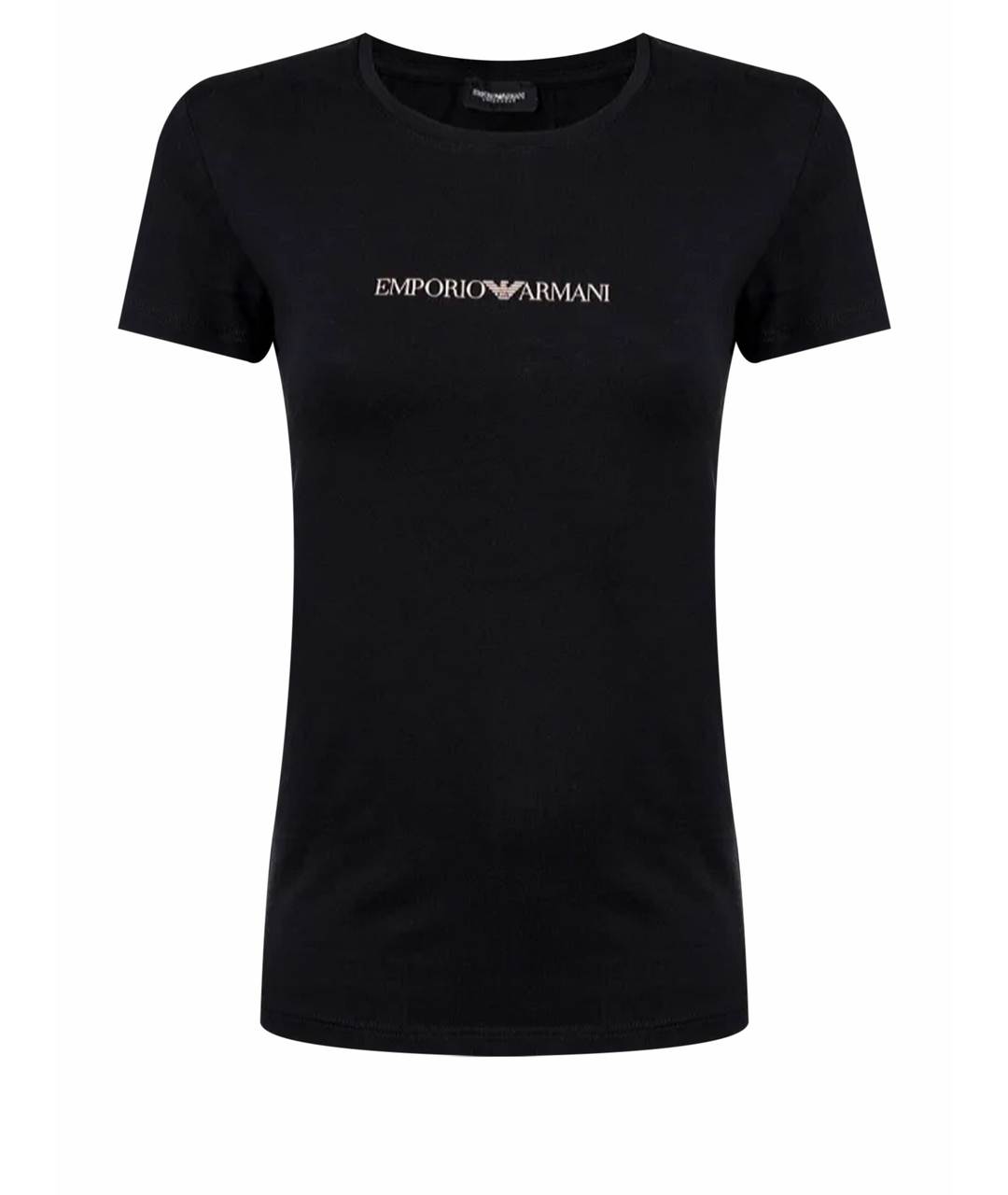 EMPORIO ARMANI Черная хлопковая футболка, фото 1