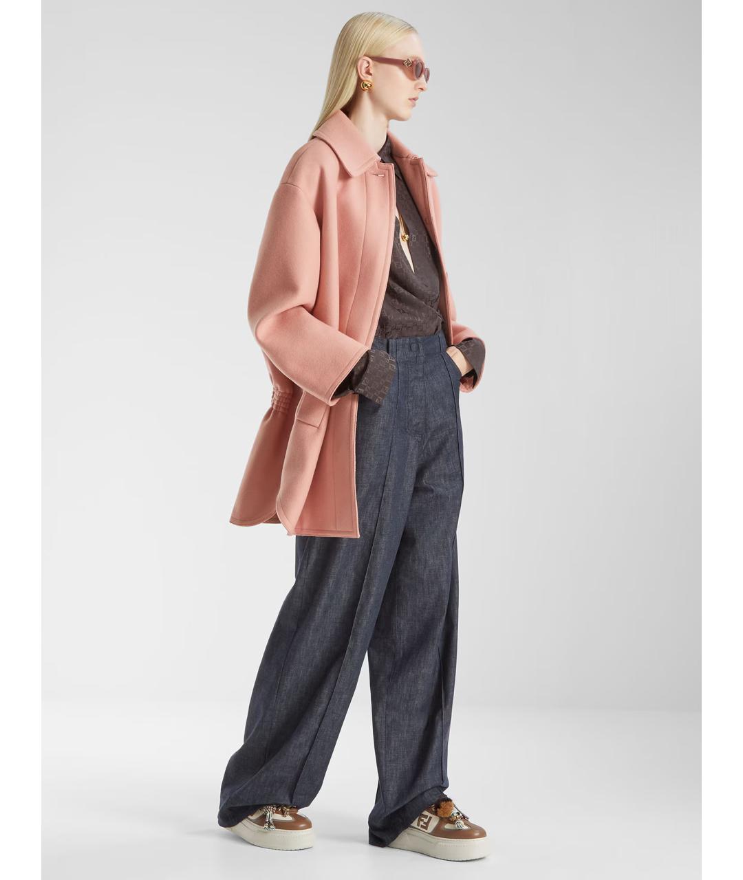 FENDI Коричневая шелковая рубашка, фото 2