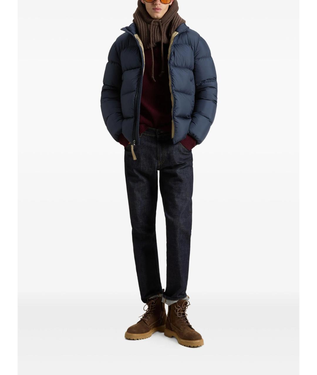 WOOLRICH Синее полиэстеровое пальто, фото 2