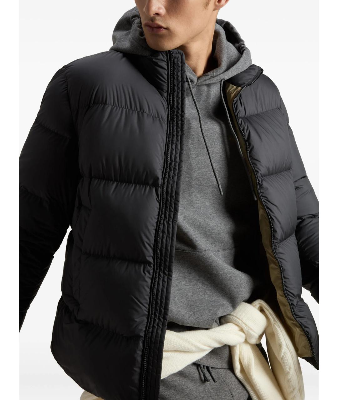 WOOLRICH Черное полиэстеровое пальто, фото 5