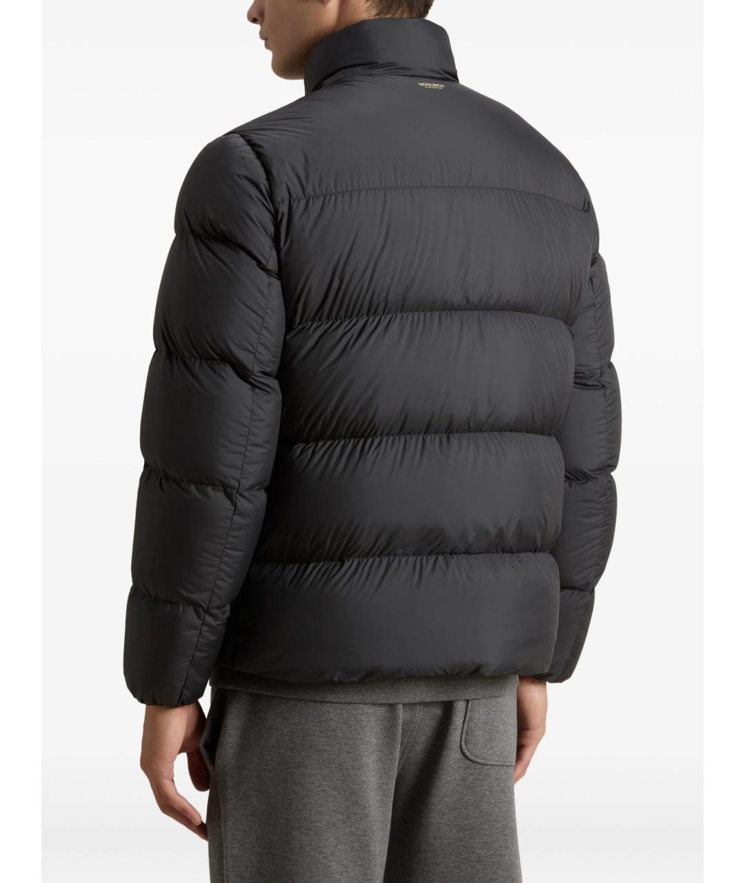 WOOLRICH Черное полиэстеровое пальто, фото 4