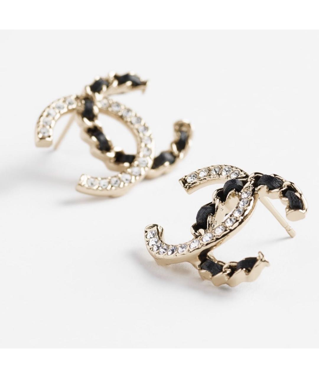 CHANEL Золотые металлические серьги, фото 2