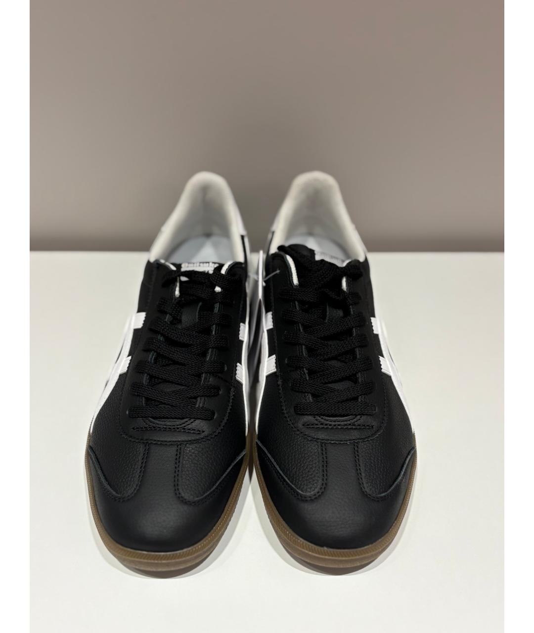 ONITSUKA TIGER Черные кожаные высокие кроссовки / кеды, фото 2