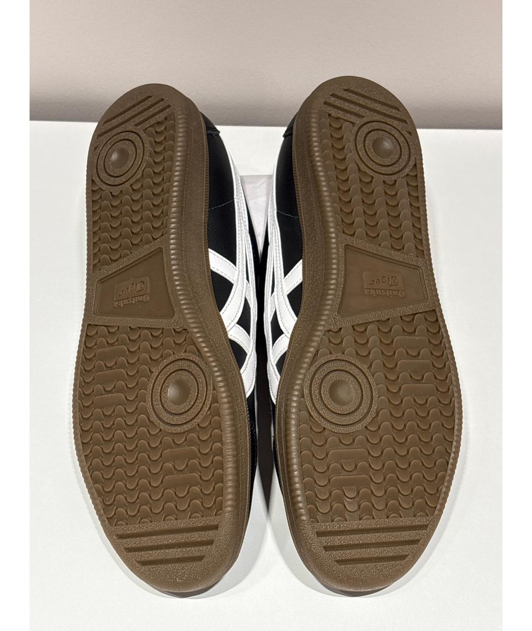 ONITSUKA TIGER Черные кожаные высокие кроссовки / кеды, фото 5