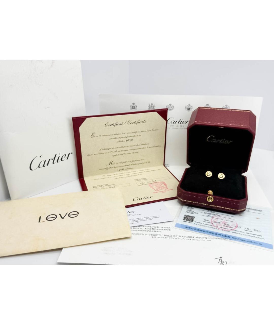 CARTIER Золотые серьги из розового золота, фото 2