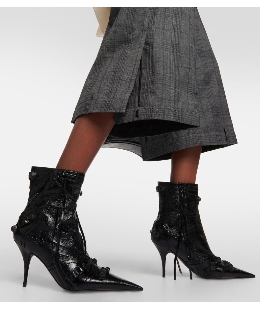 BALENCIAGA Черные кожаные ботильоны, фото 5
