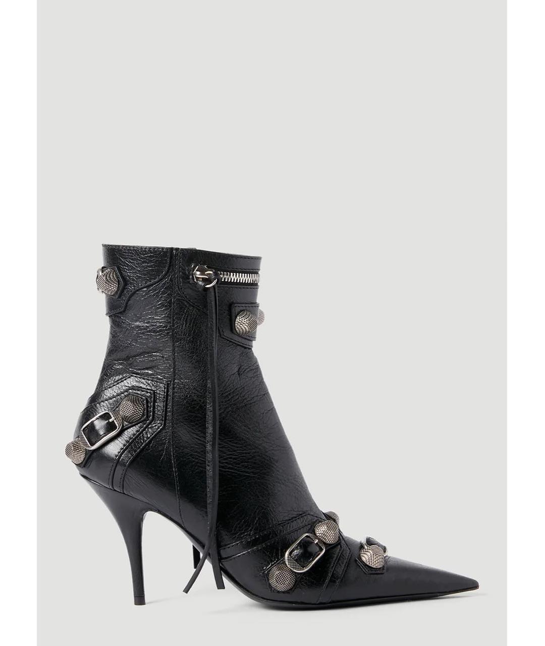 BALENCIAGA Черные кожаные ботильоны, фото 8
