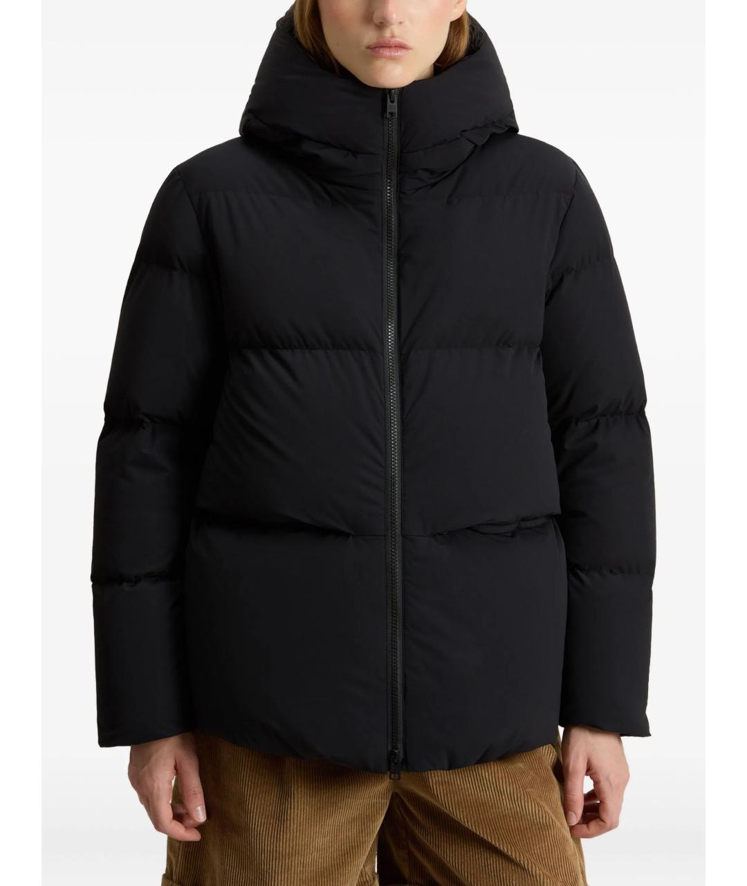 WOOLRICH Черное полиамидовое пальто, фото 3