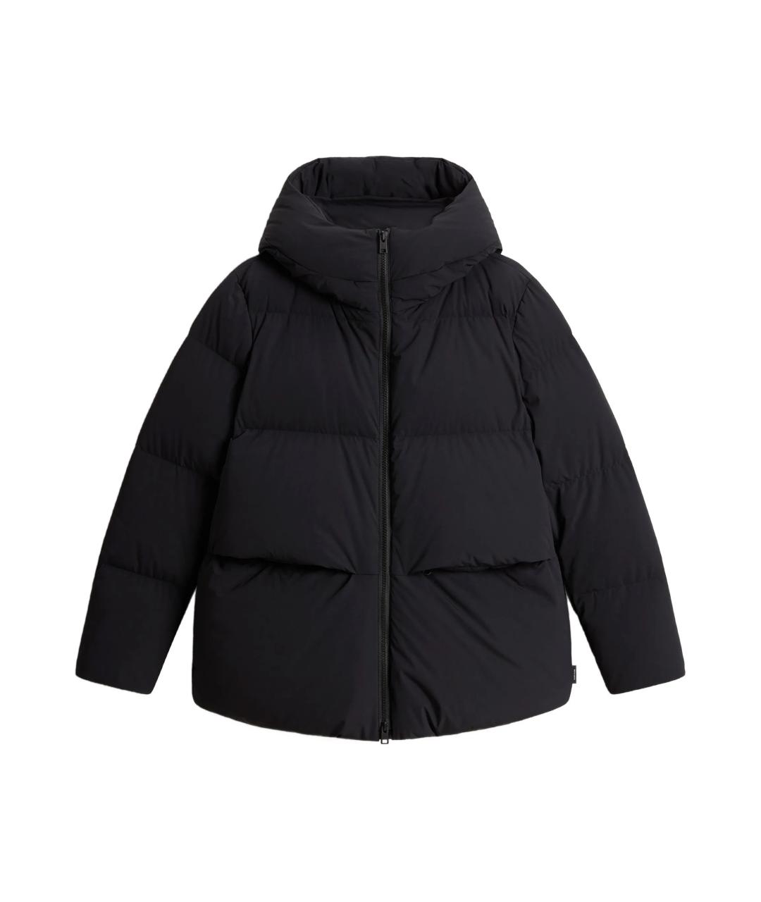 WOOLRICH Черное полиамидовое пальто, фото 1