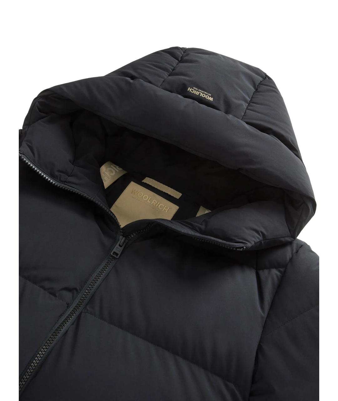 WOOLRICH Черное полиамидовое пальто, фото 5