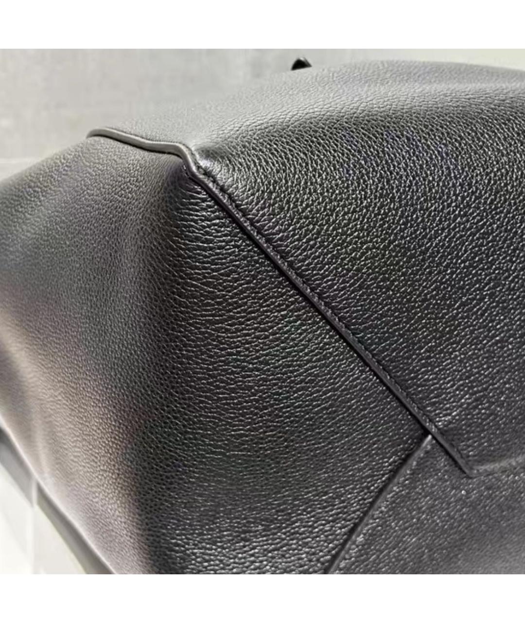CELINE Черная кожаная сумка тоут, фото 8
