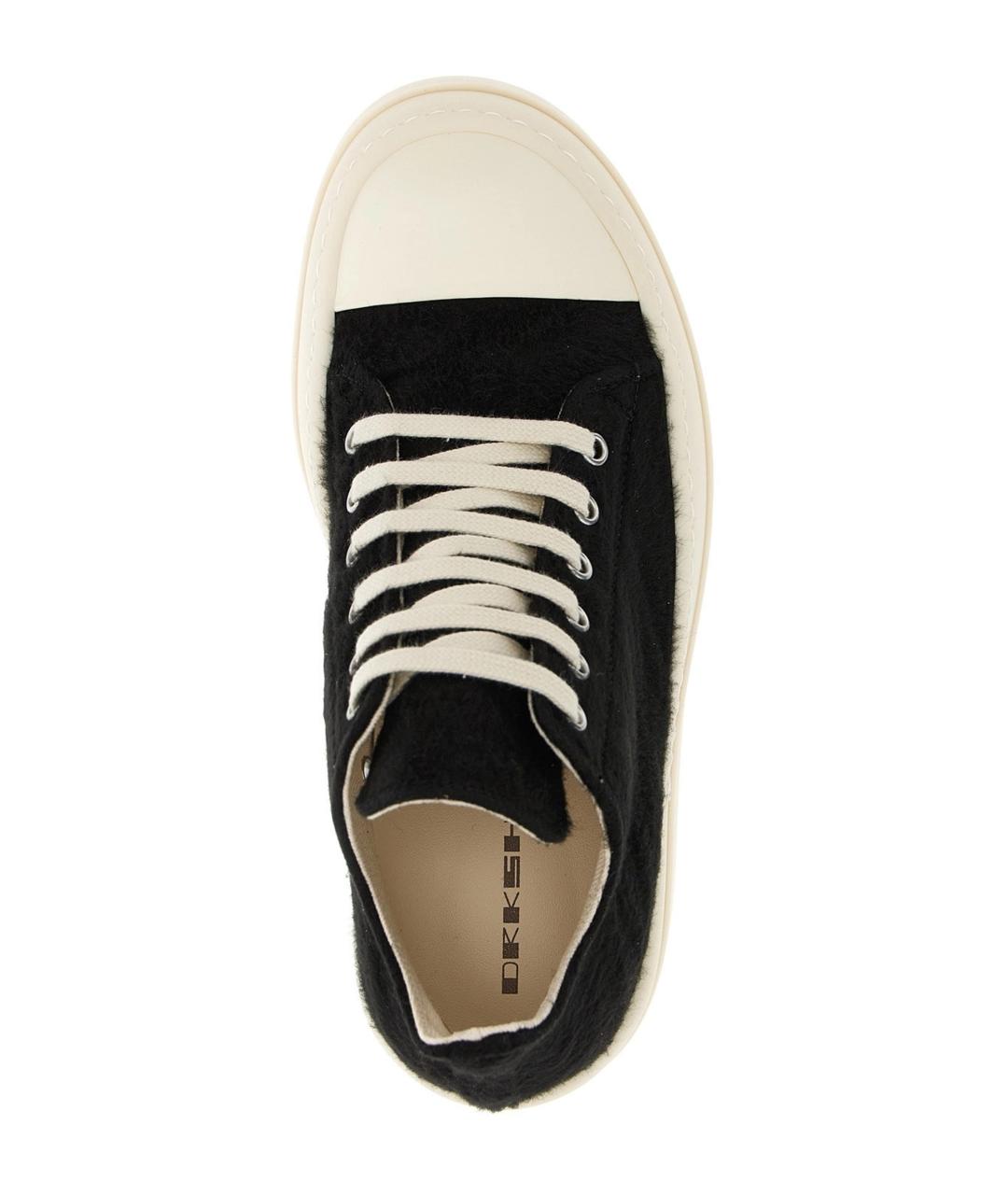 RICK OWENS DRKSHDW Черные текстильные кеды, фото 4
