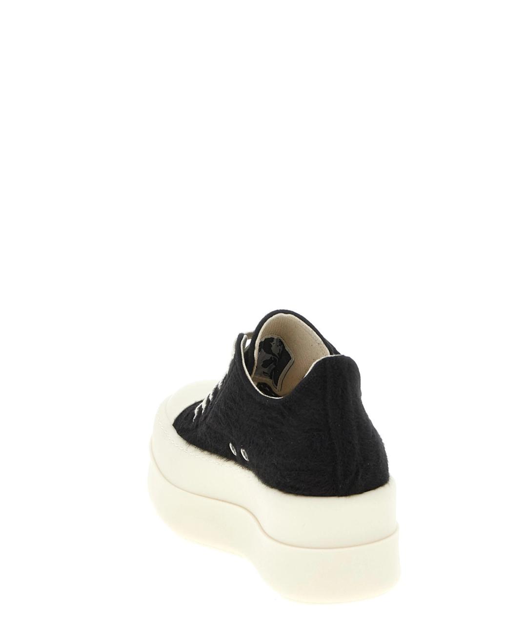 RICK OWENS DRKSHDW Черные текстильные кеды, фото 3