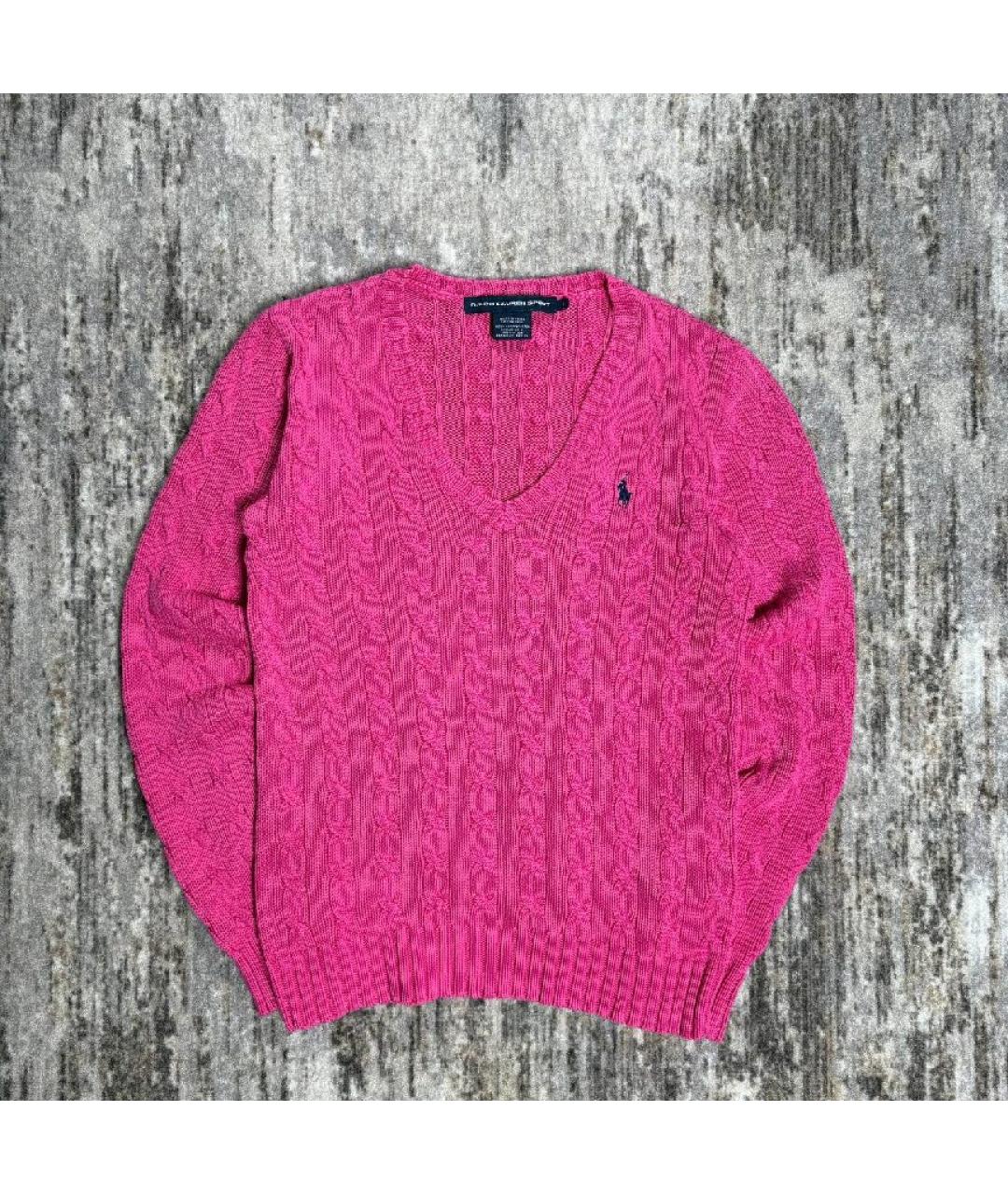 POLO RALPH LAUREN Фуксия хлопковый джемпер / свитер, фото 6