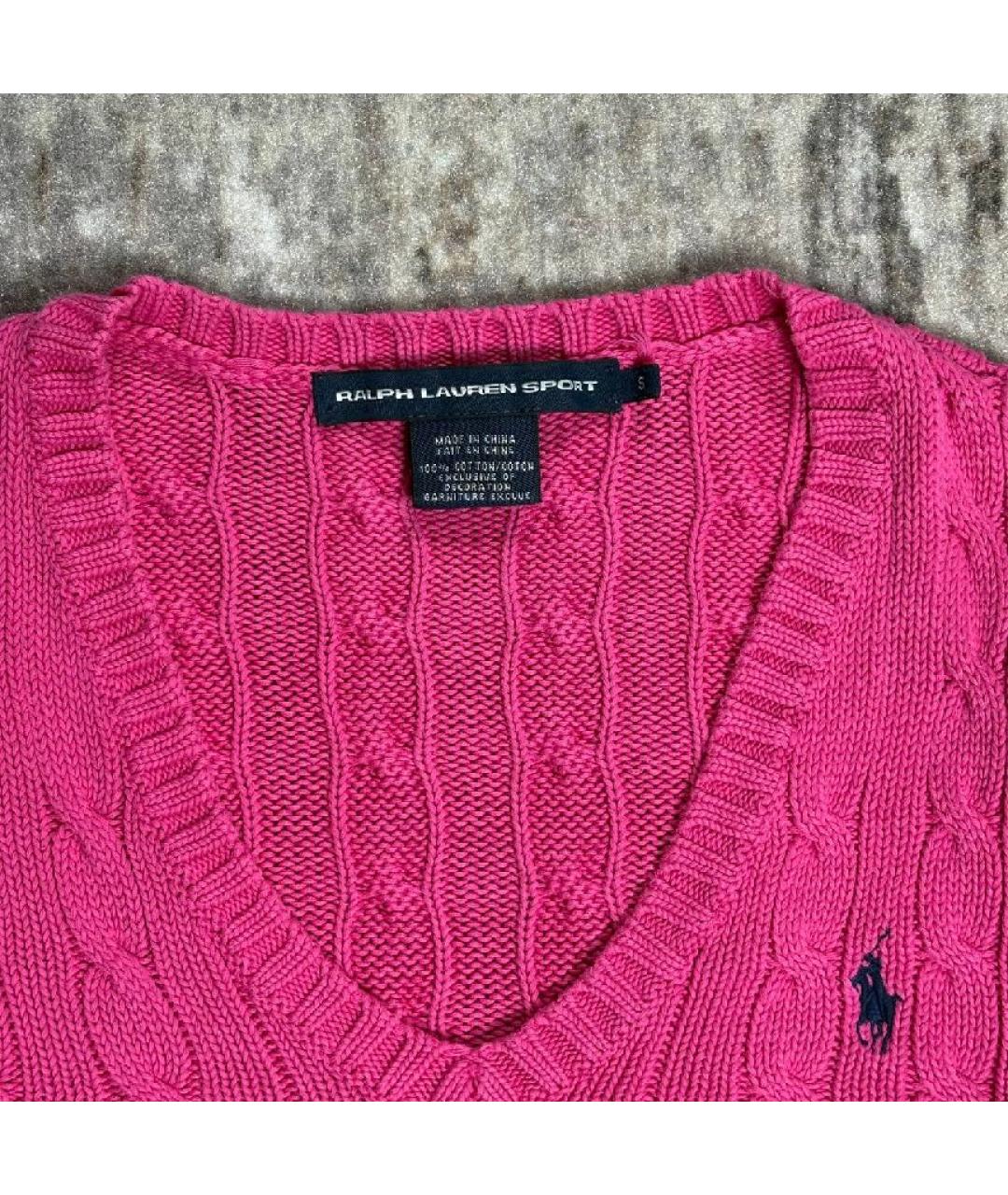 POLO RALPH LAUREN Фуксия хлопковый джемпер / свитер, фото 3
