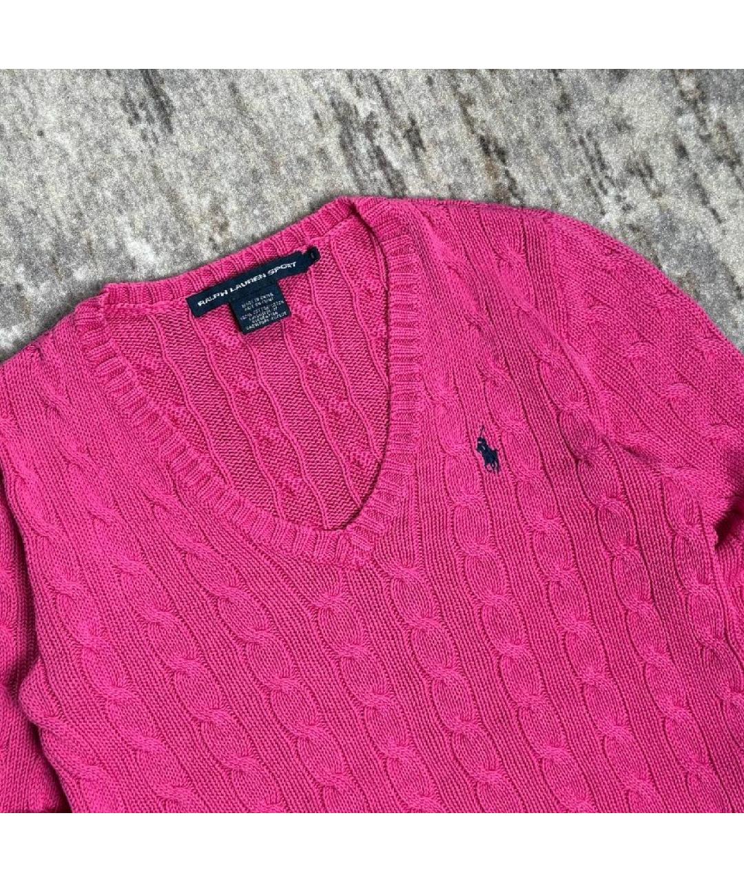 POLO RALPH LAUREN Фуксия хлопковый джемпер / свитер, фото 2