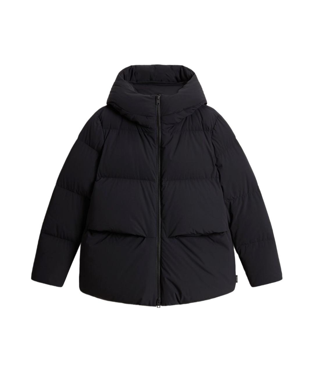 WOOLRICH Черное полиамидовое пальто, фото 1