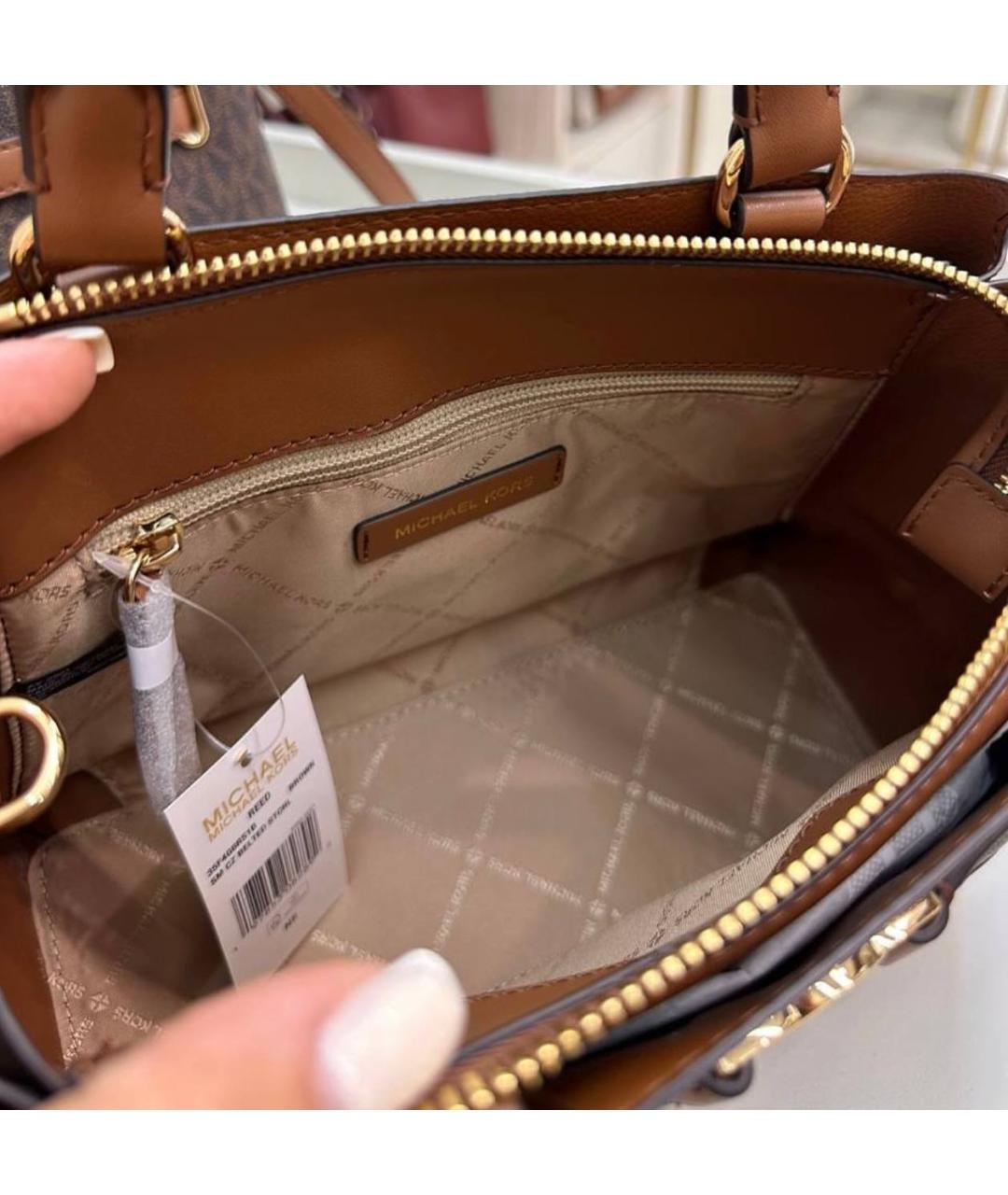 MICHAEL KORS Коричневая сумка с короткими ручками, фото 6