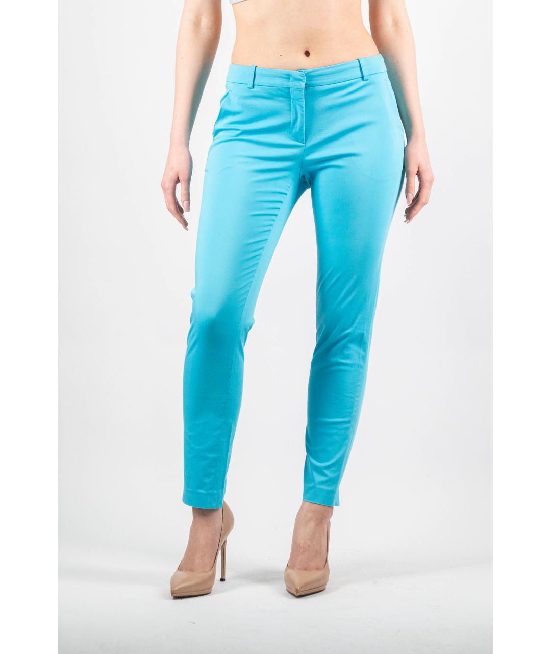 EMILIO PUCCI Голубые хлопковые брюки узкие, фото 2