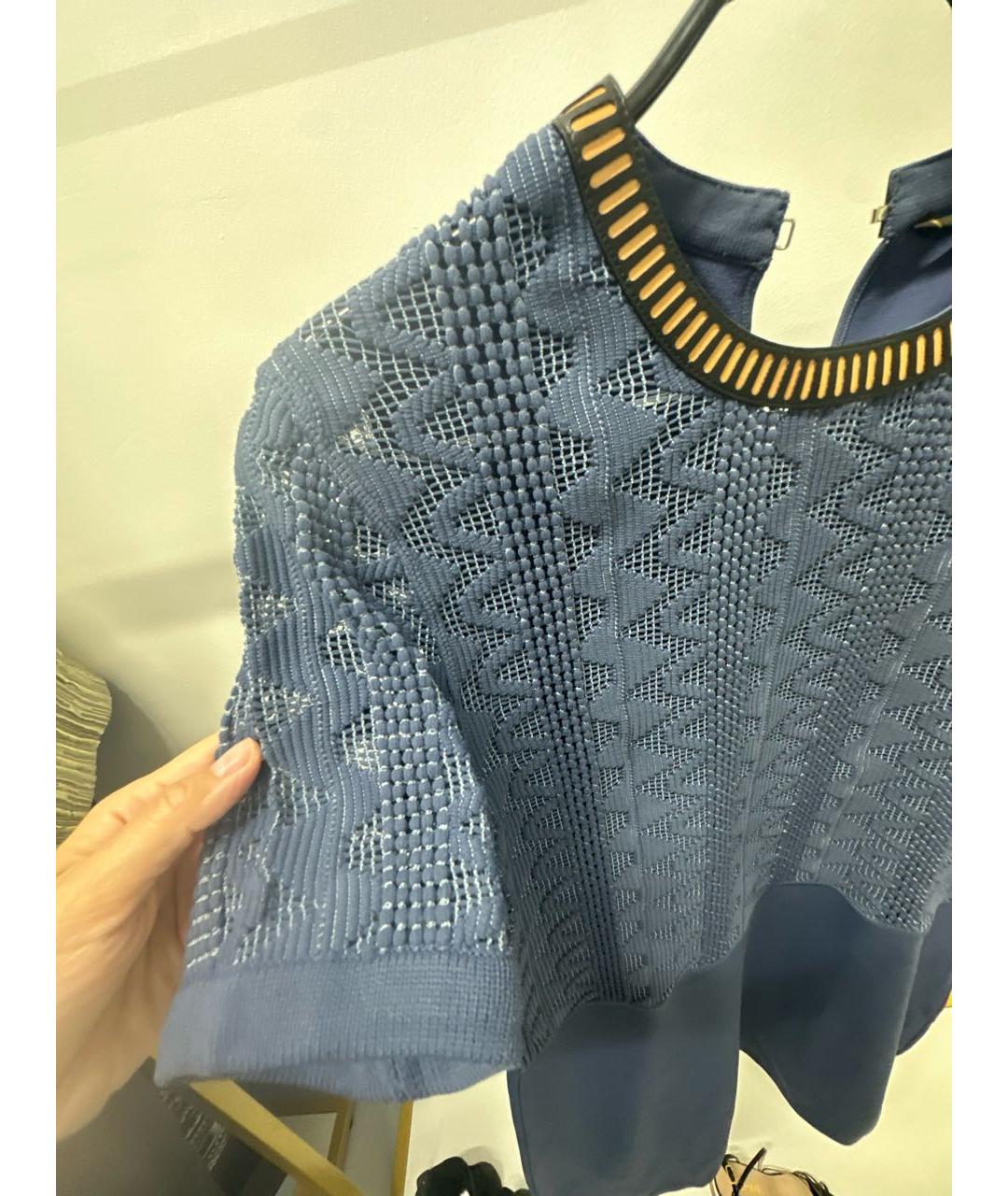 LOUIS VUITTON Синее хлопковое повседневное платье, фото 4