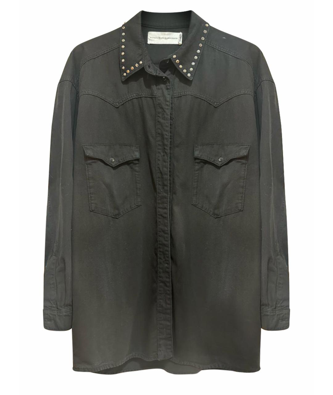 VICTORIA BECKHAM Черная хлопковая рубашка, фото 1