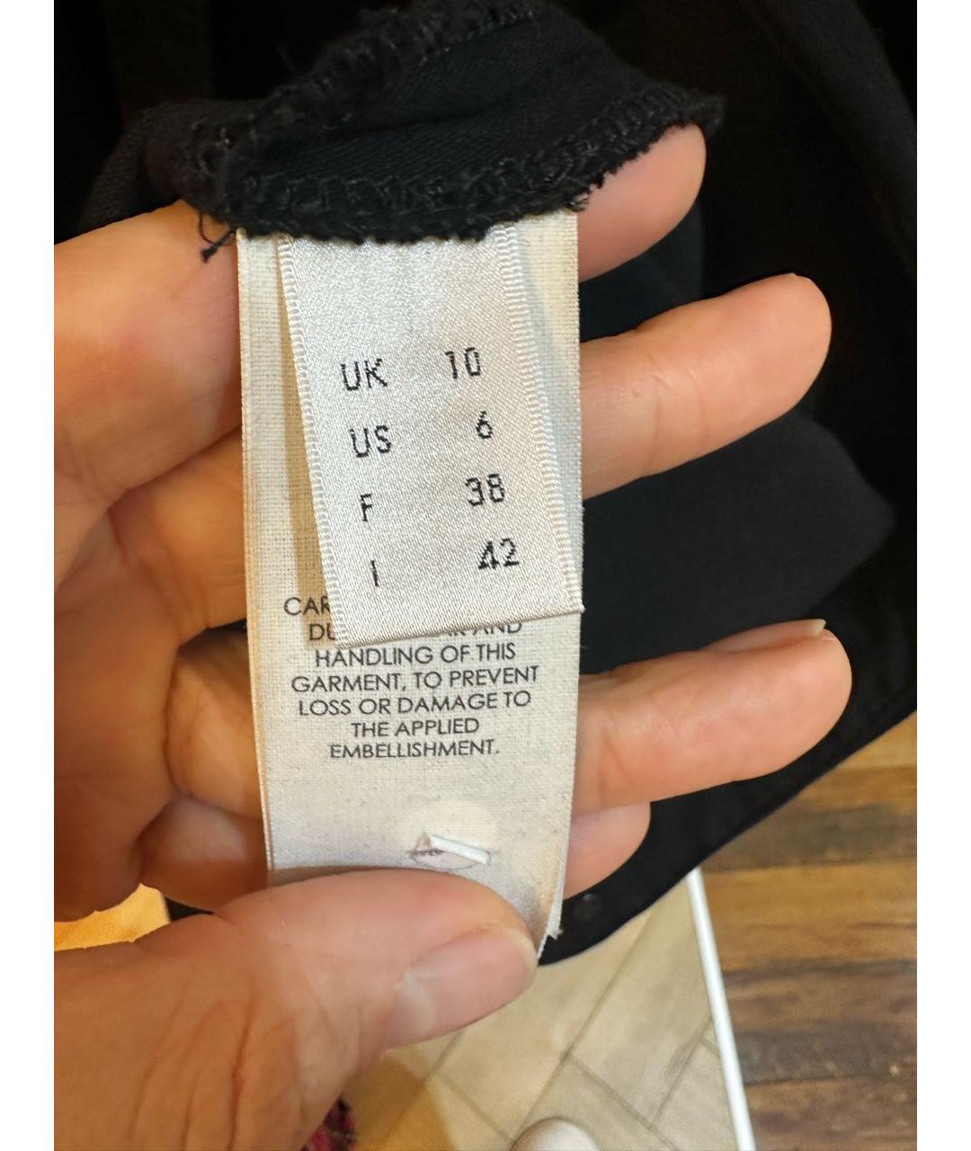 VICTORIA BECKHAM Черная хлопковая рубашка, фото 5