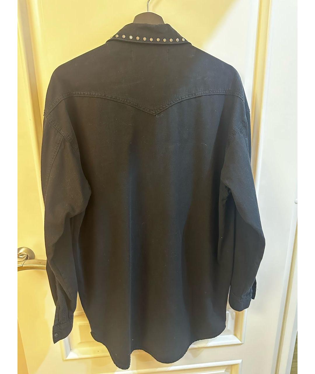 VICTORIA BECKHAM Черная хлопковая рубашка, фото 2