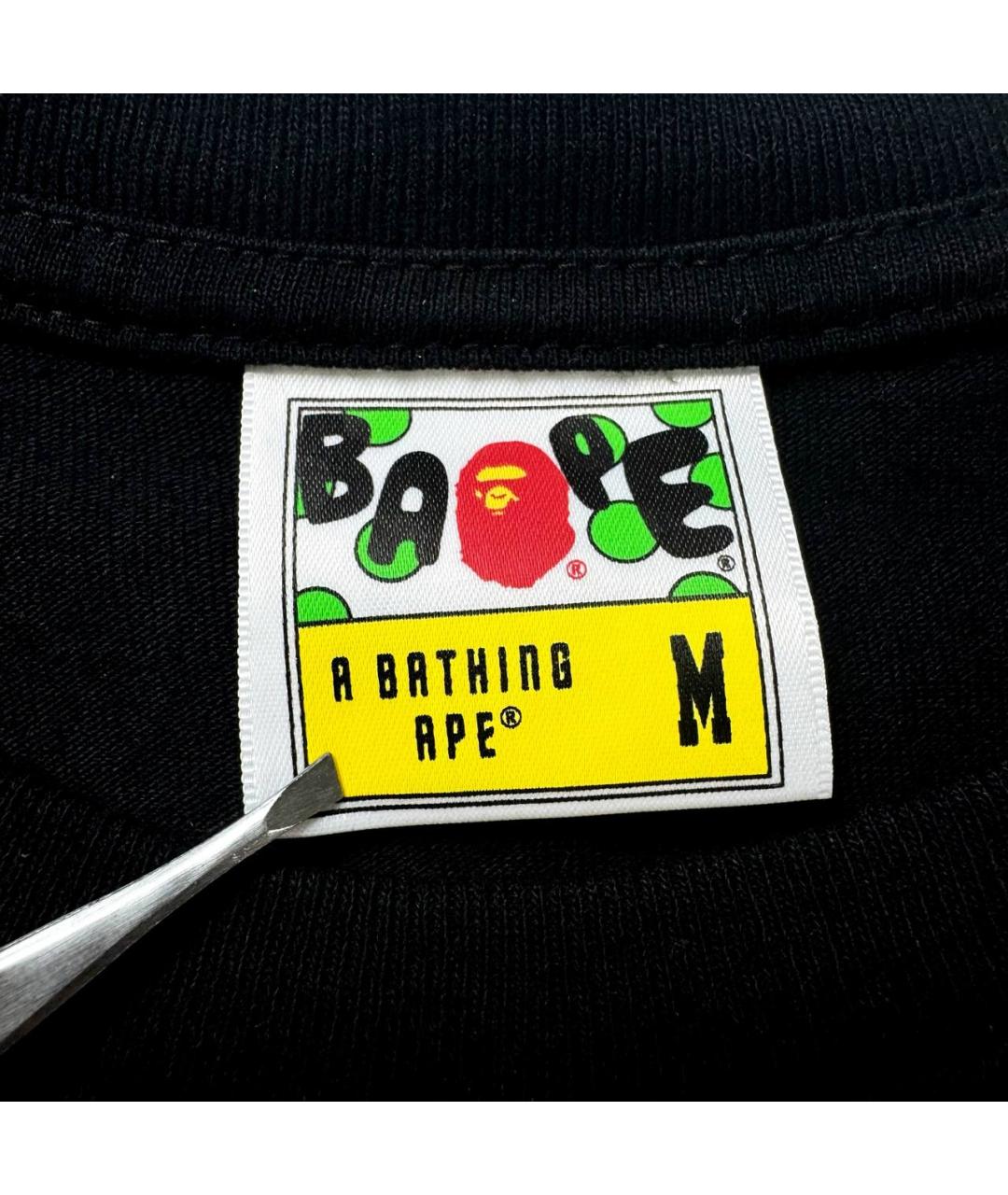 BAPE Черная хлопковая футболка, фото 4
