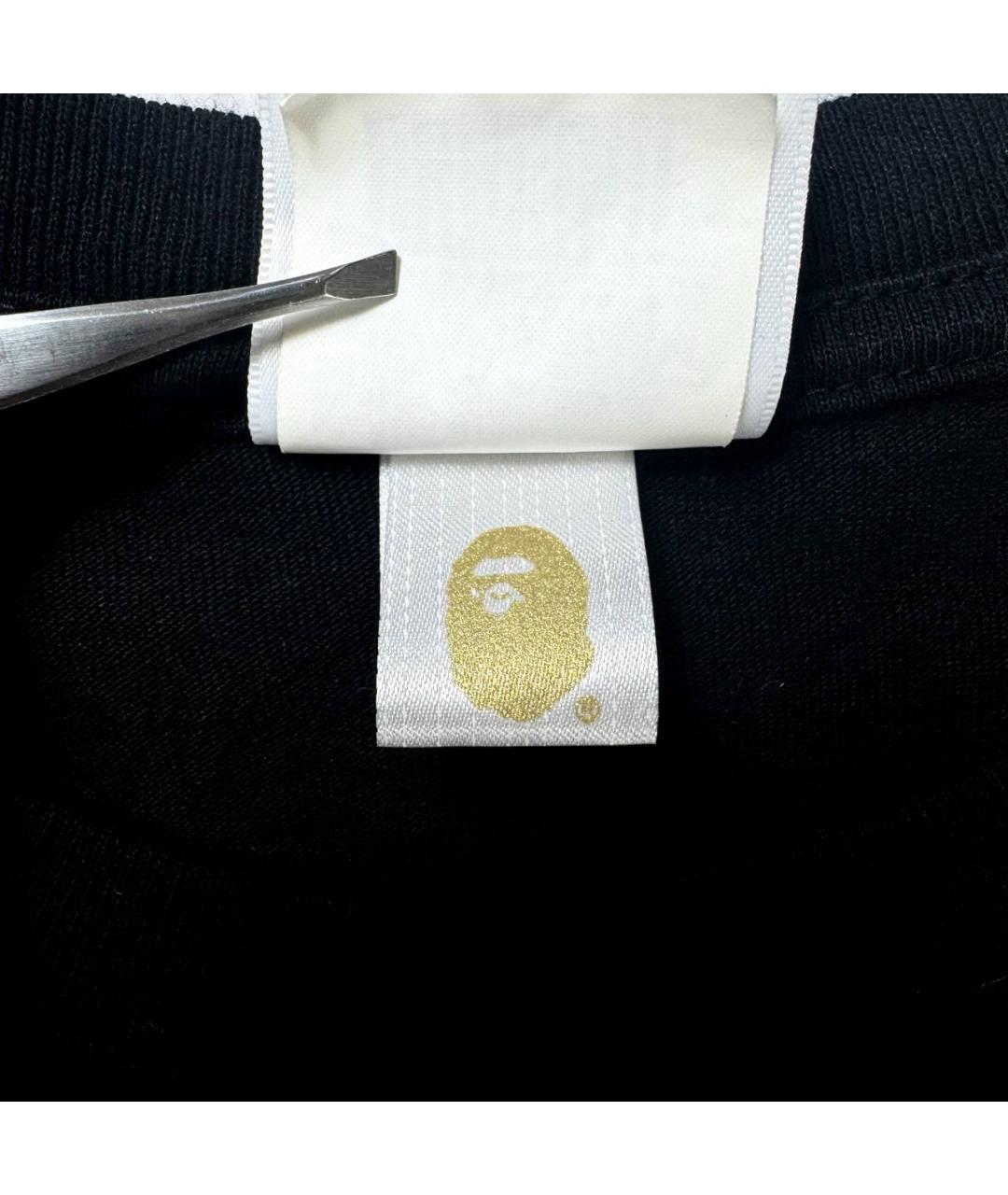 BAPE Черная хлопковая футболка, фото 5