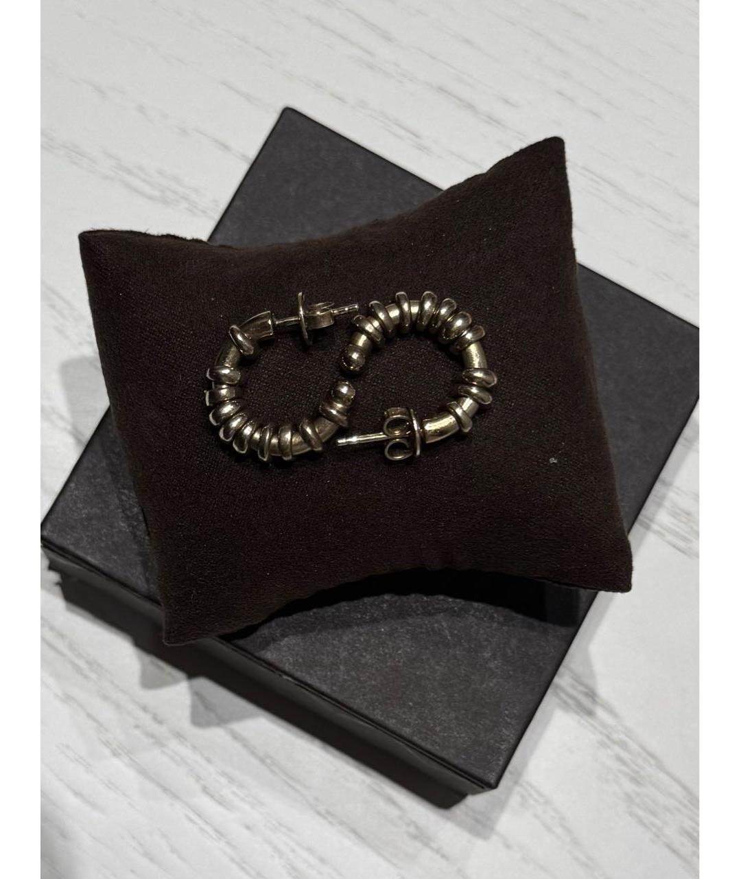 BOTTEGA VENETA Золотые металлические серьги, фото 3