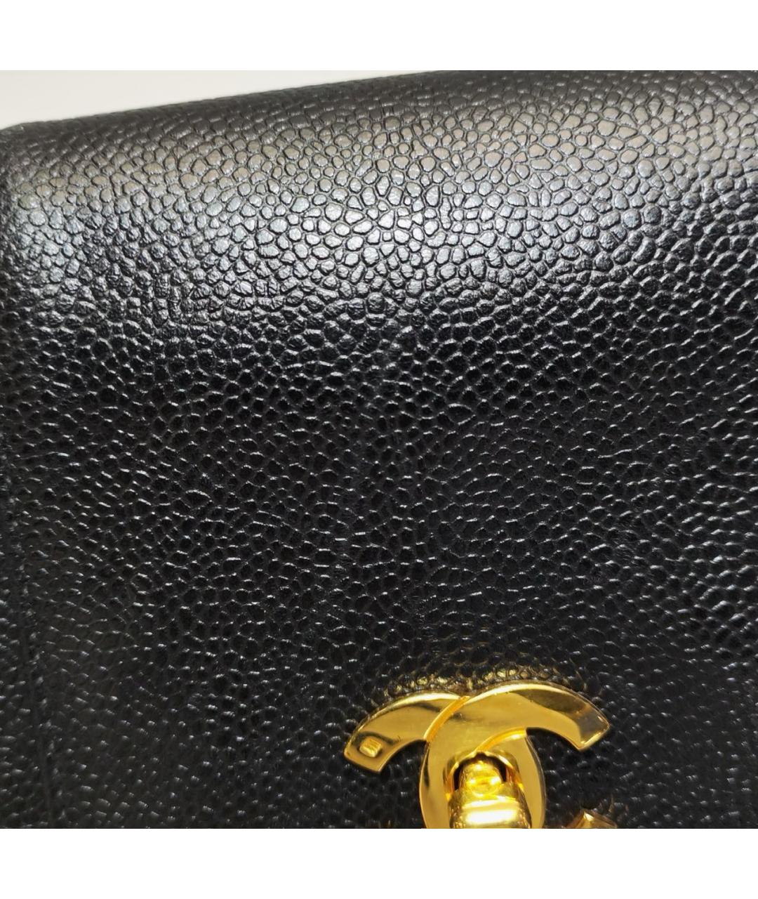 CHANEL Черная кожаная сумка тоут, фото 8